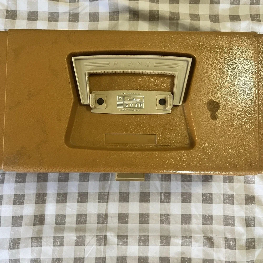 VTG 1979 Plano 3 Tray Tackle Box Fishing Outdoor Camping‎ USA Made Handle